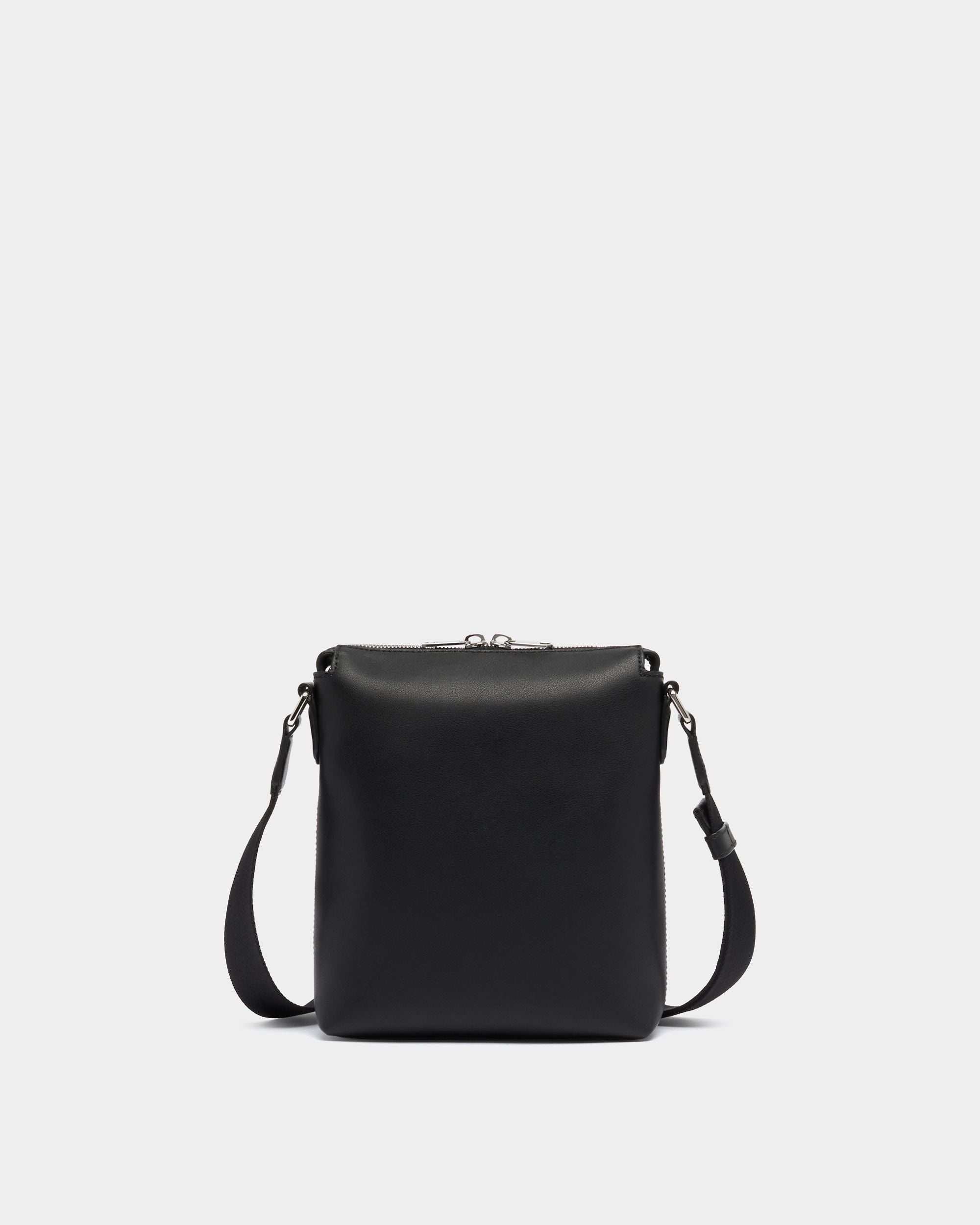 Bally Global - Crossbody Bag in Black Leather With a Bally Ribbon - Brown