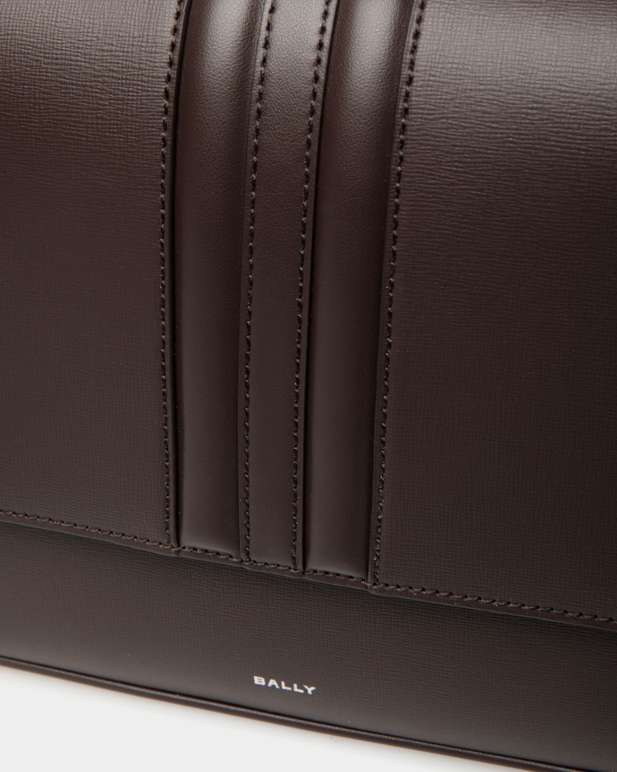 Bally Global - Mythos Crossbody Bag in Ebano Recycled Leather - Brown