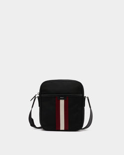 Code Crossbody Bag in Black Nylon