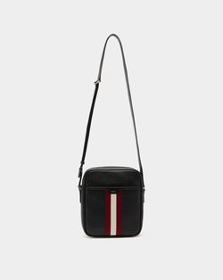 Code Crossbody Bag in Black Leather