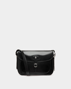 Beckett Crossbody Bag in Black Leather With Bally Studs