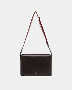 Ray Crossbody Bag in Chocolate Leather