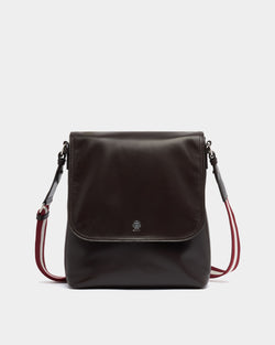 Sac À Bandoulière Ray En Cuir Chocolate