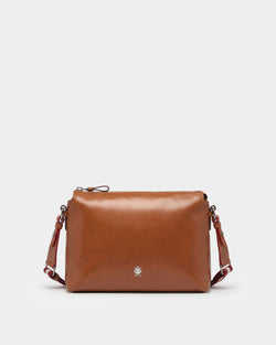 Ray Crossbody Bag in Amber Brown Leather