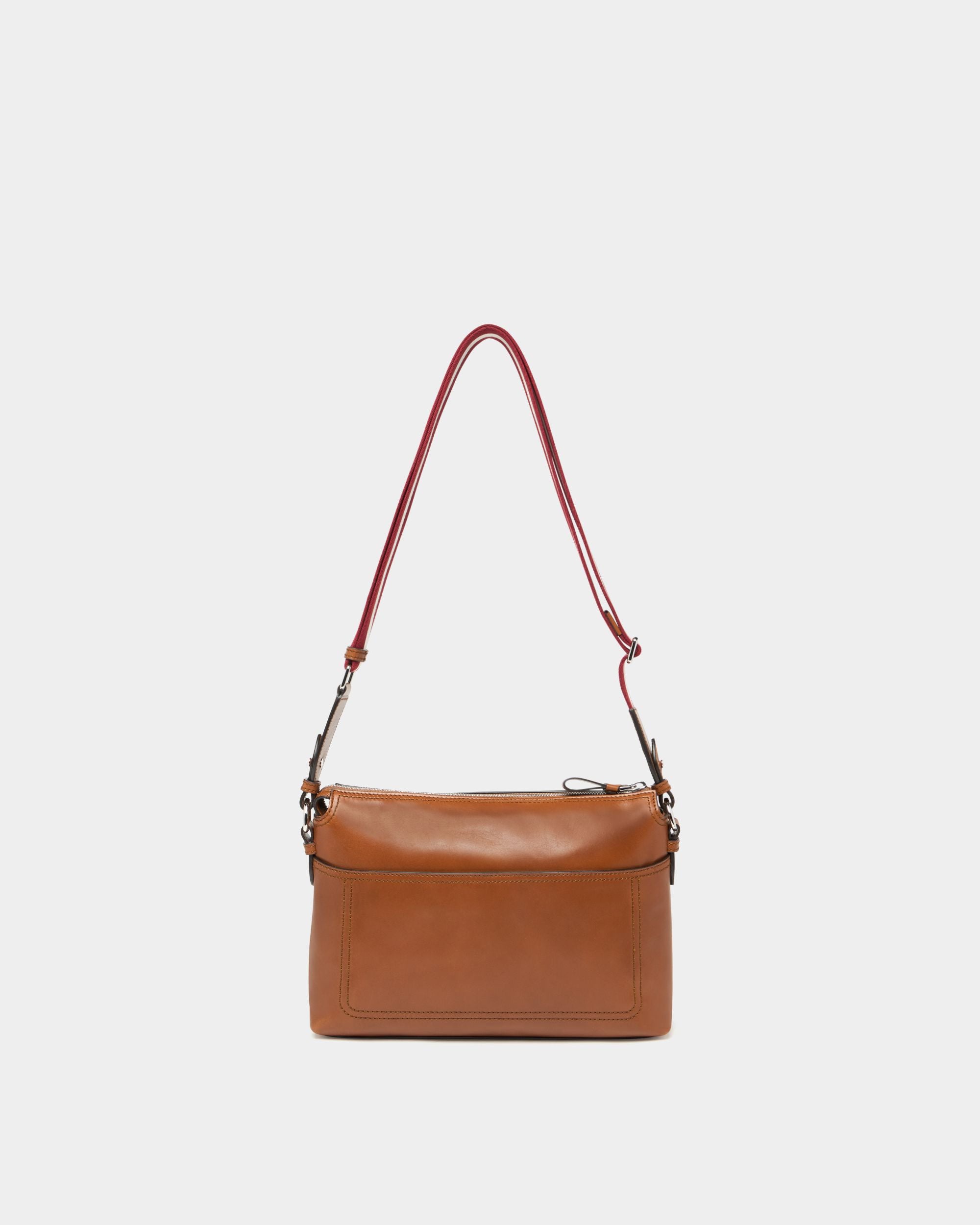 Bally Global - Ray Crossbody Bag in Amber Brown Leather - Brown