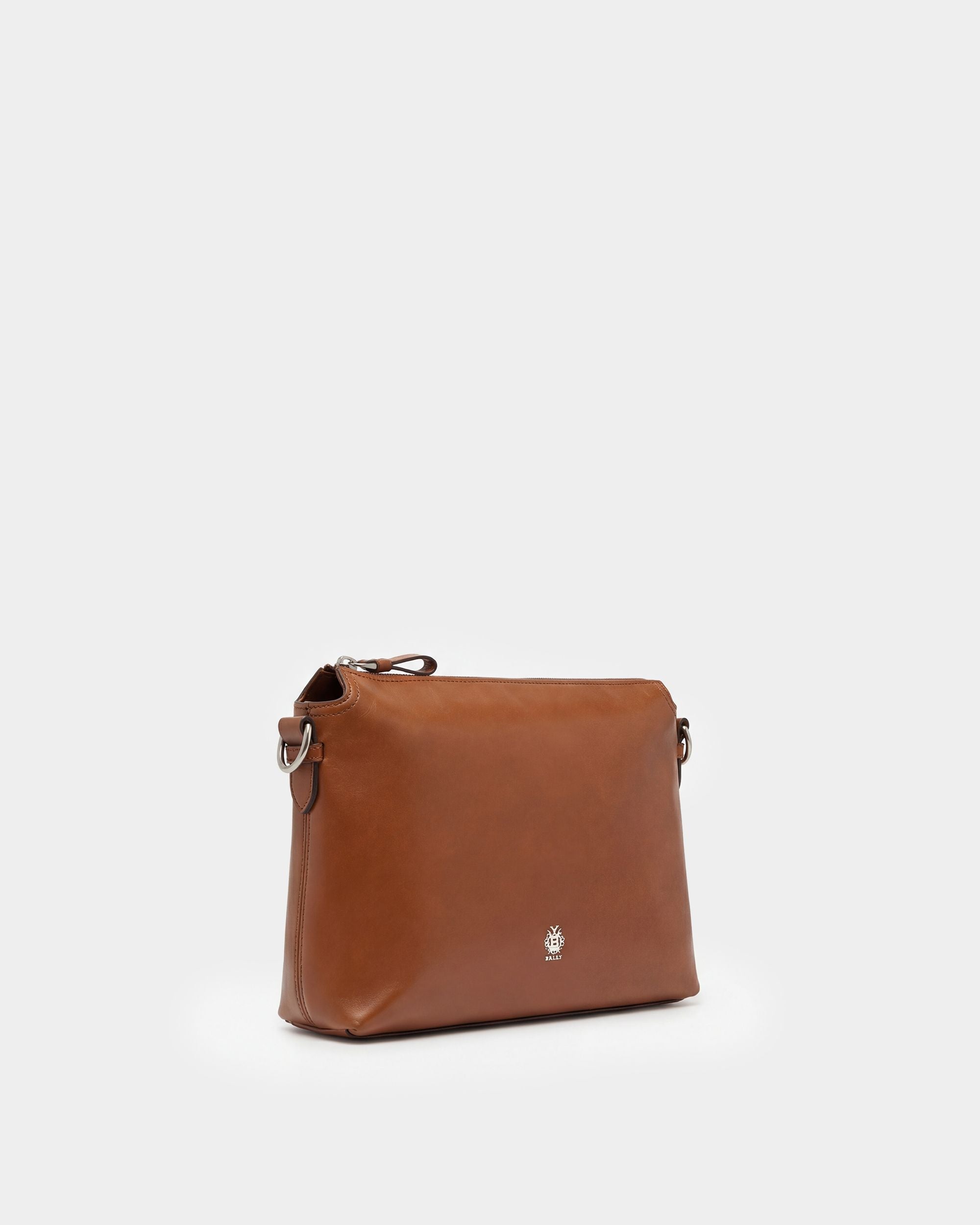 Bally Global - Ray Crossbody Bag in Amber Brown Leather - Brown