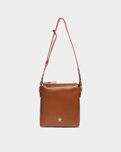 Ray Crossbody Bag in Amber Brown Leather