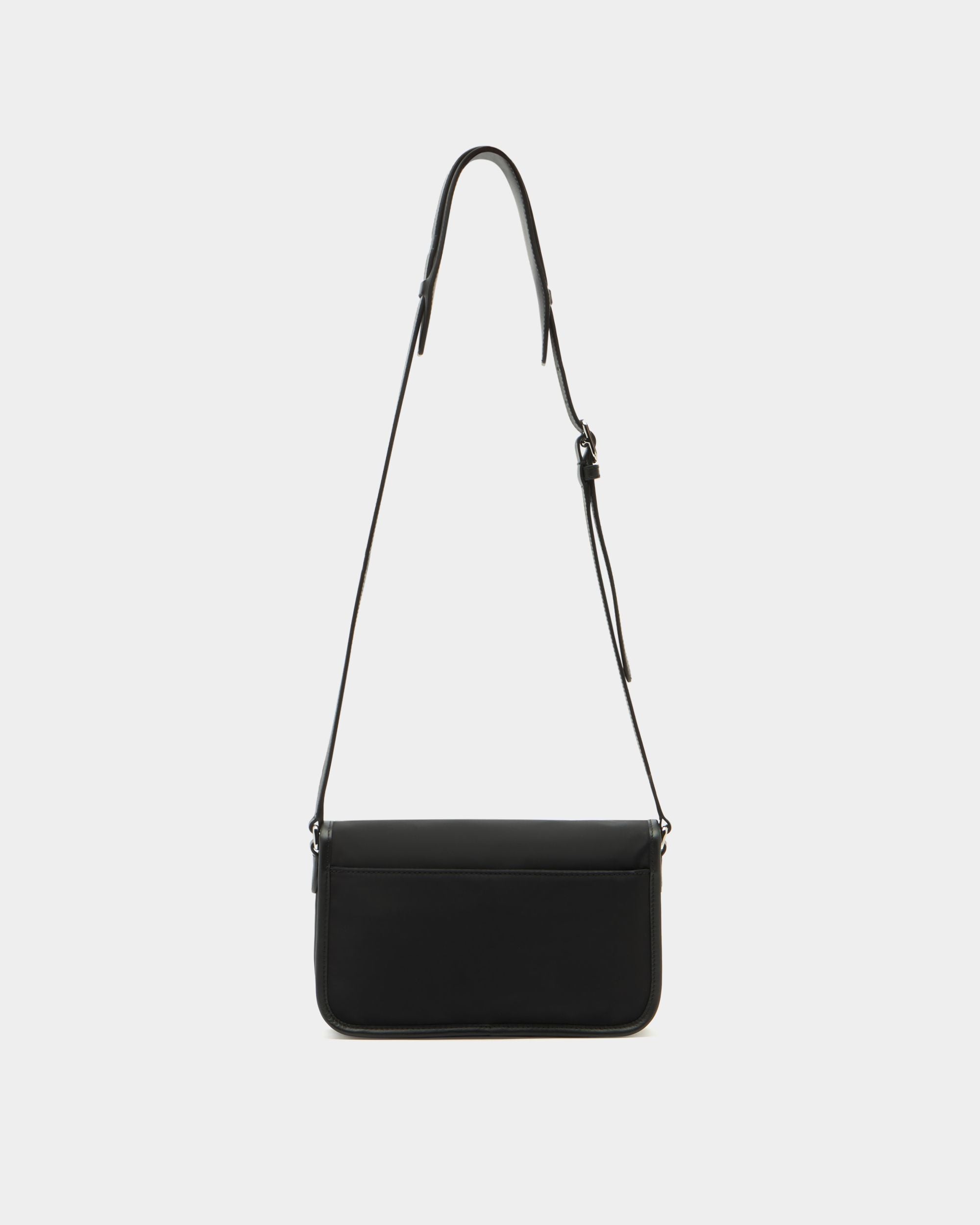 Bally Global - Bandolera B Light de piel y tejido sintético negro - Negro