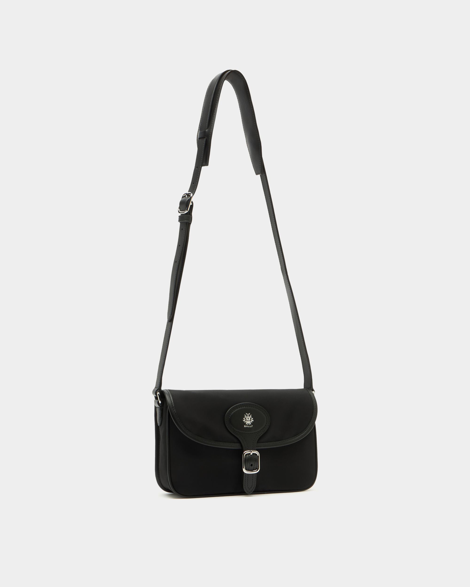 Bally Global - Bandolera B Light de piel y tejido sintético negro - Negro