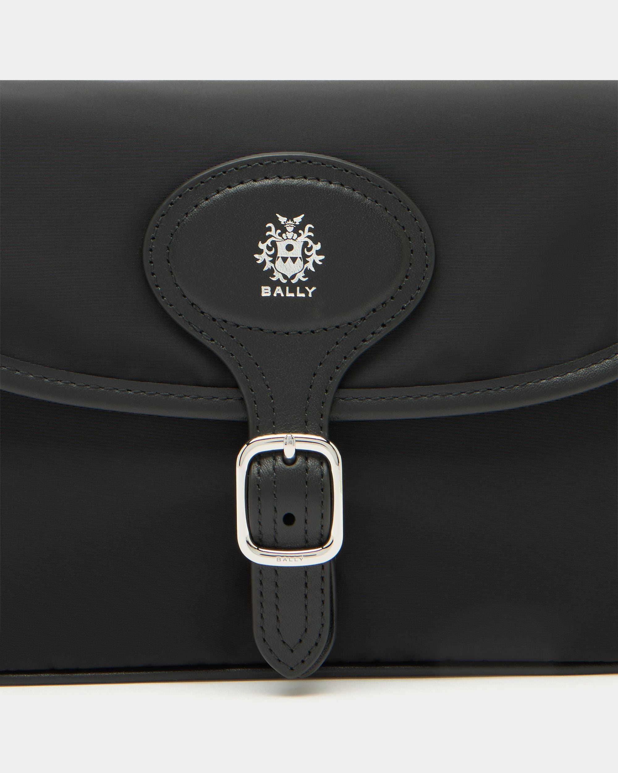 Bally Global - Bandolera B Light de piel y tejido sintético negro - Negro