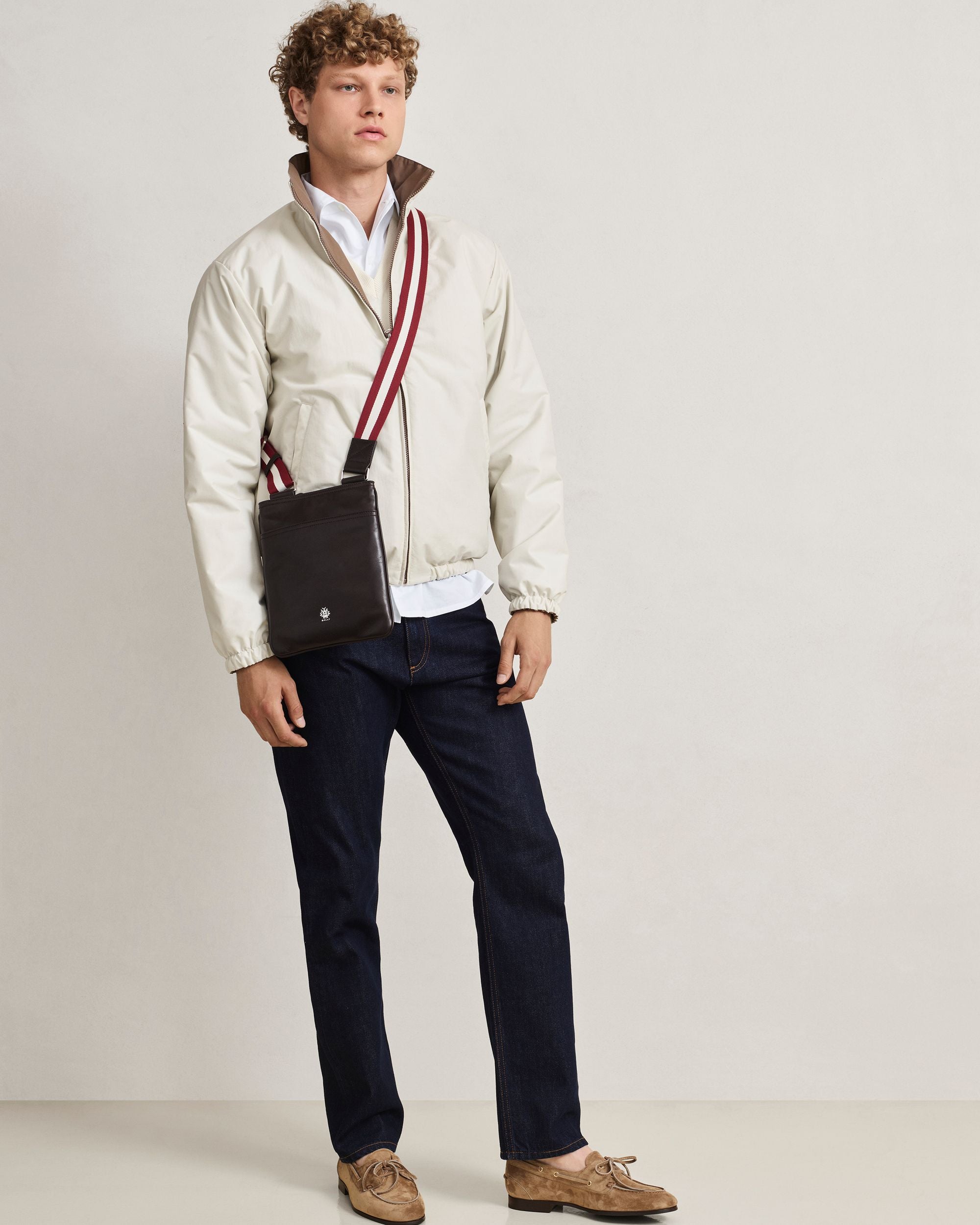 Bally Global - Ray Crossbody Bag in Chocolate Leather - Brown