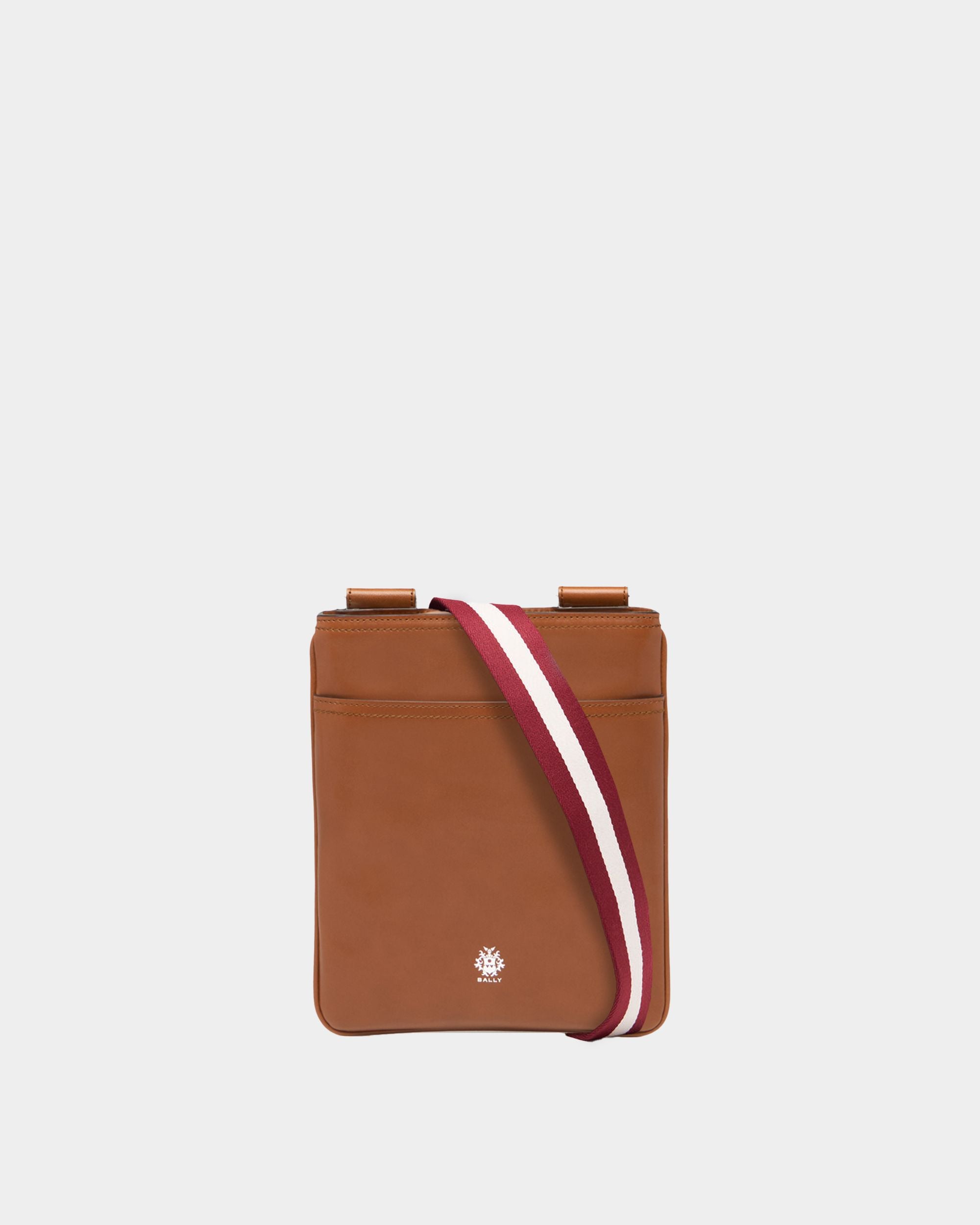 Bally Global - Ray Crossbody Bag in Amber Brown Leather - Brown