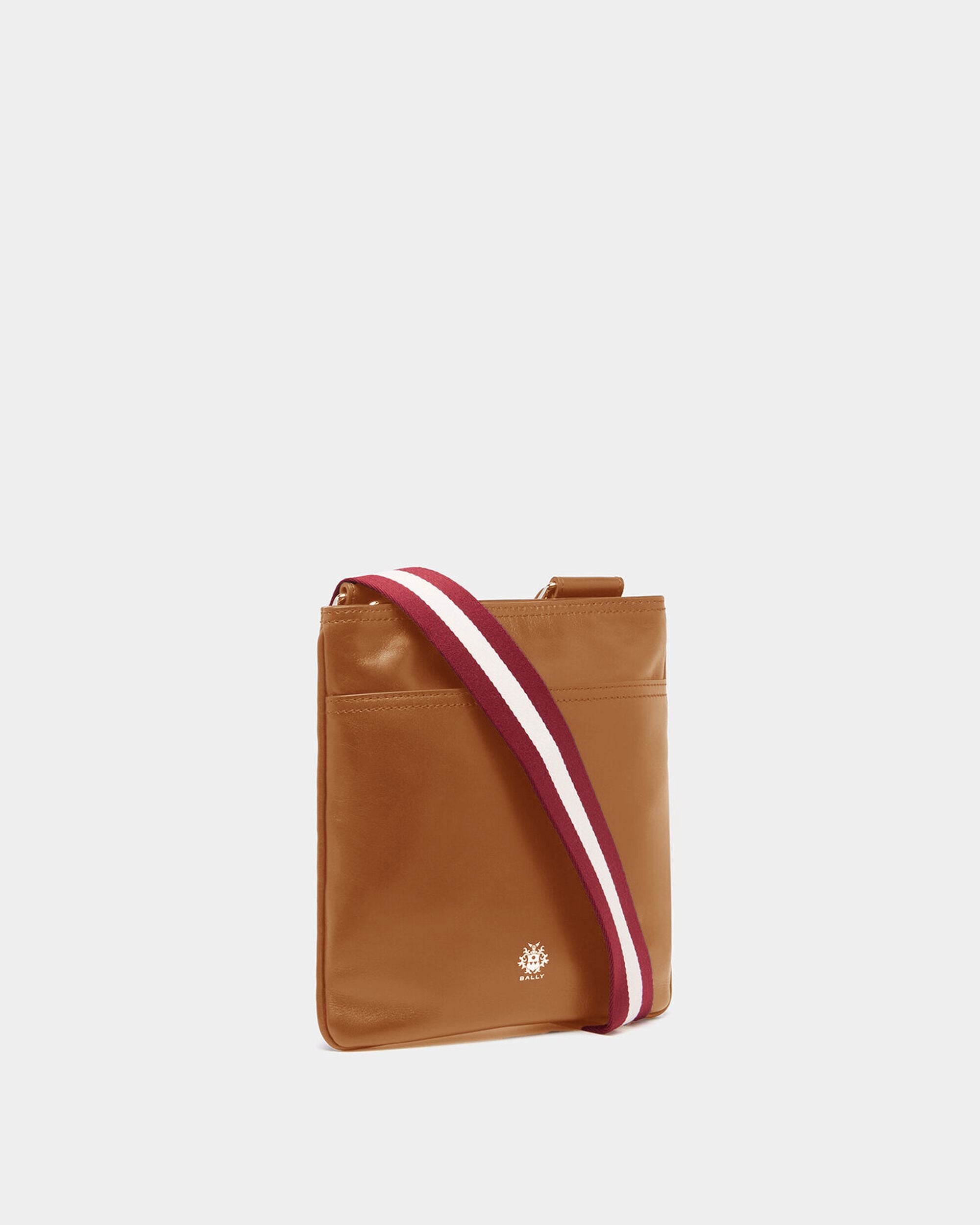 Bally Global - Ray Crossbody Bag in Amber Brown Leather - Brown