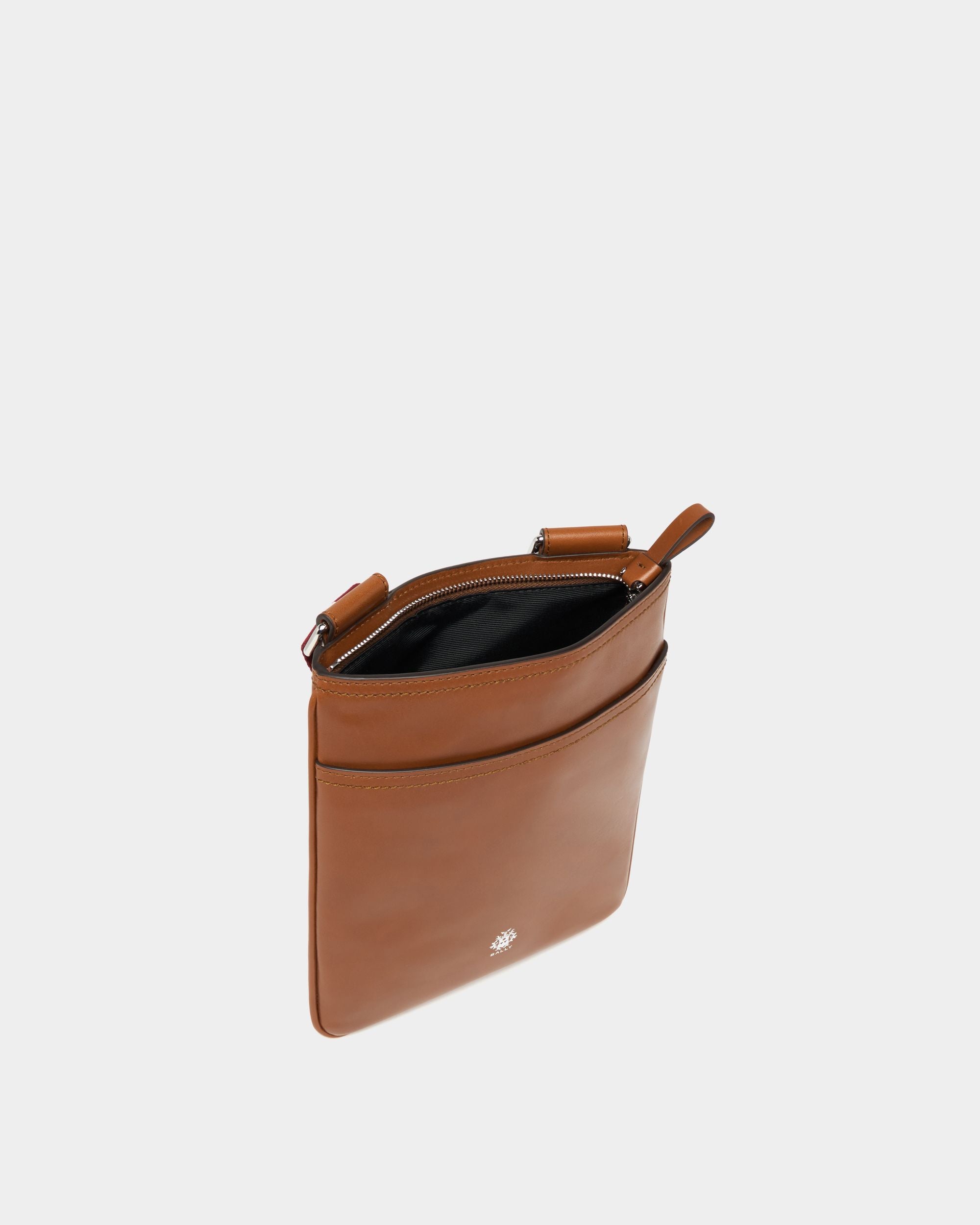 Bally Global - Ray Crossbody Bag in Amber Brown Leather - Brown