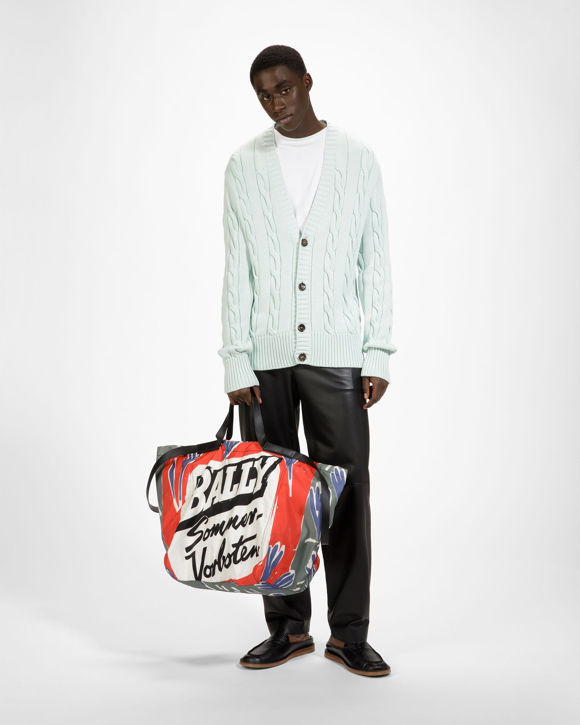 Bally Global - Billboard Bolso Tote De Tela Y Nailon En Salvia - Verde