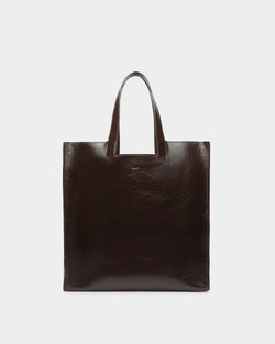 Easy Bally Tote Bag in Ebano Leather