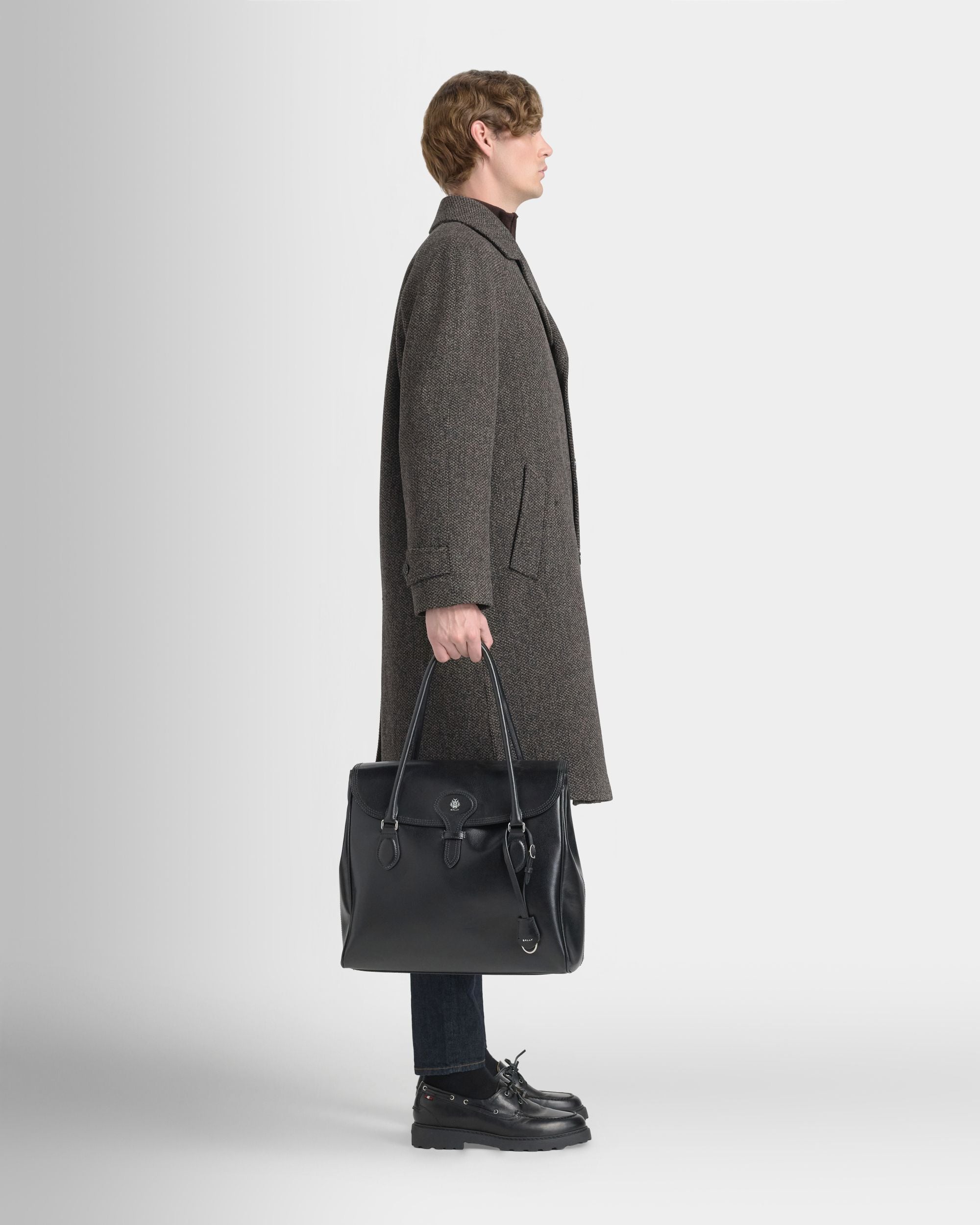 Bally Global - Beckett Tote in Black Leather - Black