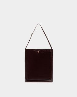 Tote Bag Beckett In Pelle Bordeaux Scuro