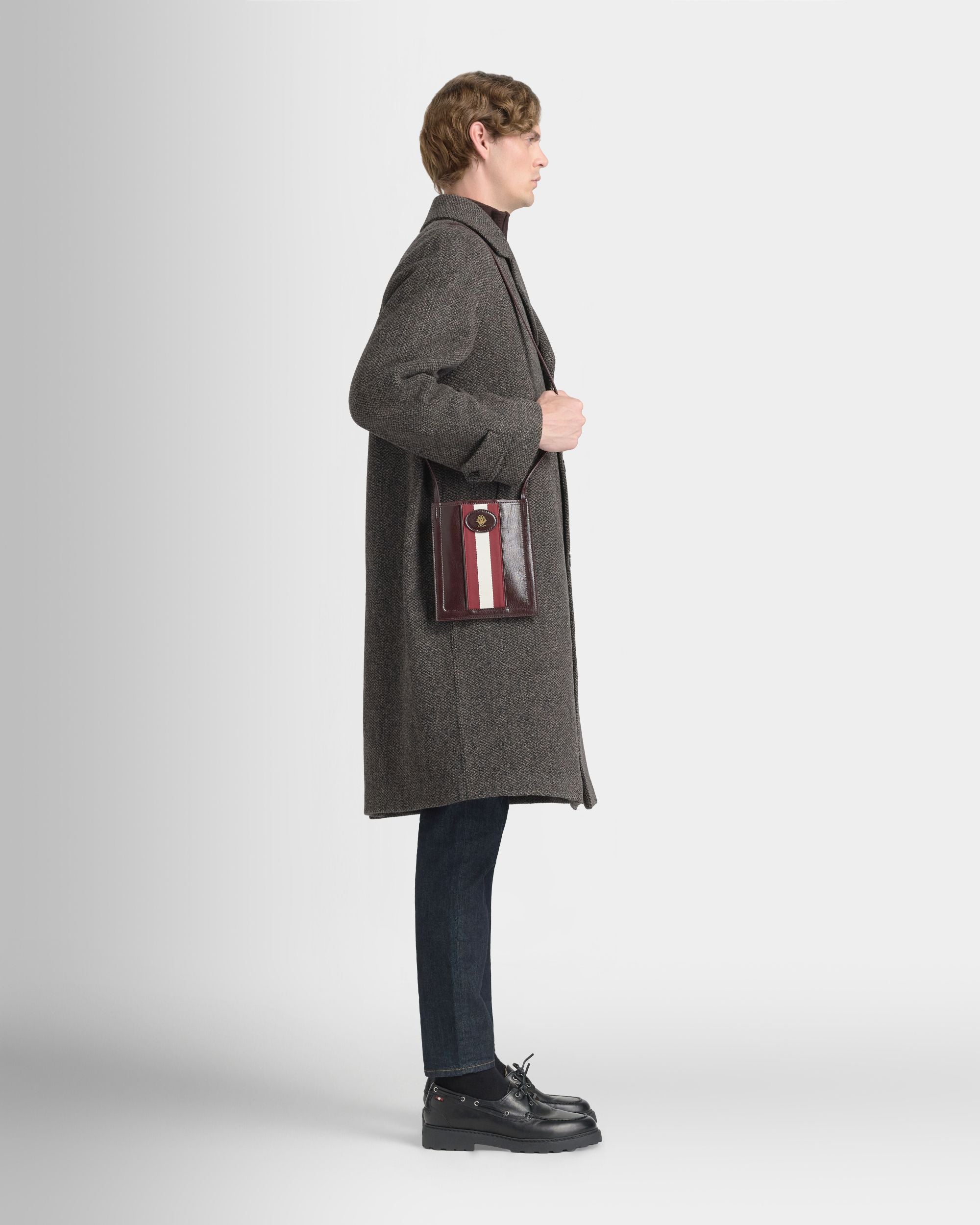 Bally Global - Beckett Crossbody Bag in Deep Burgundy Leather - Burgundy