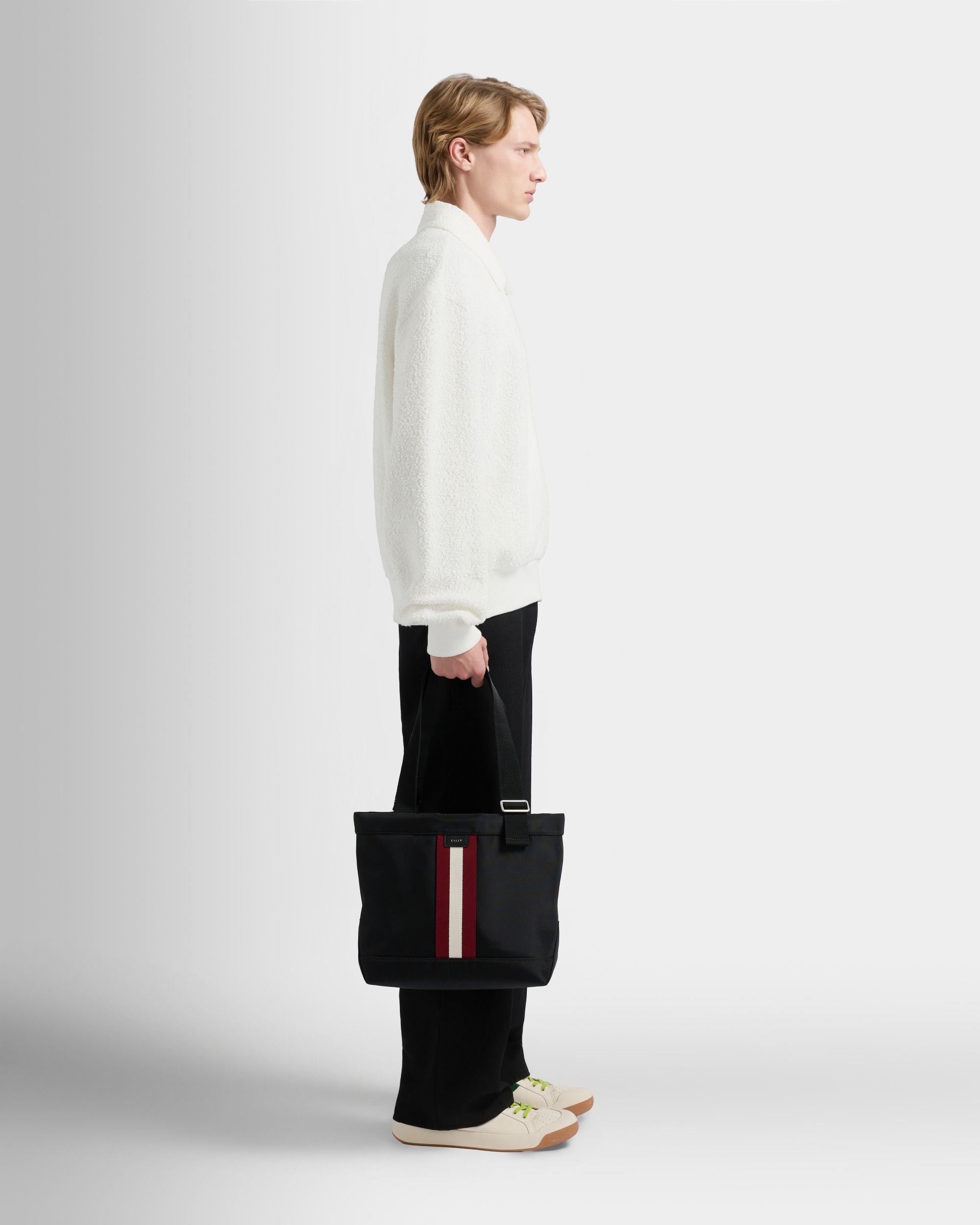 Bally Global - Code Tote Bag in Black Nylon - Black