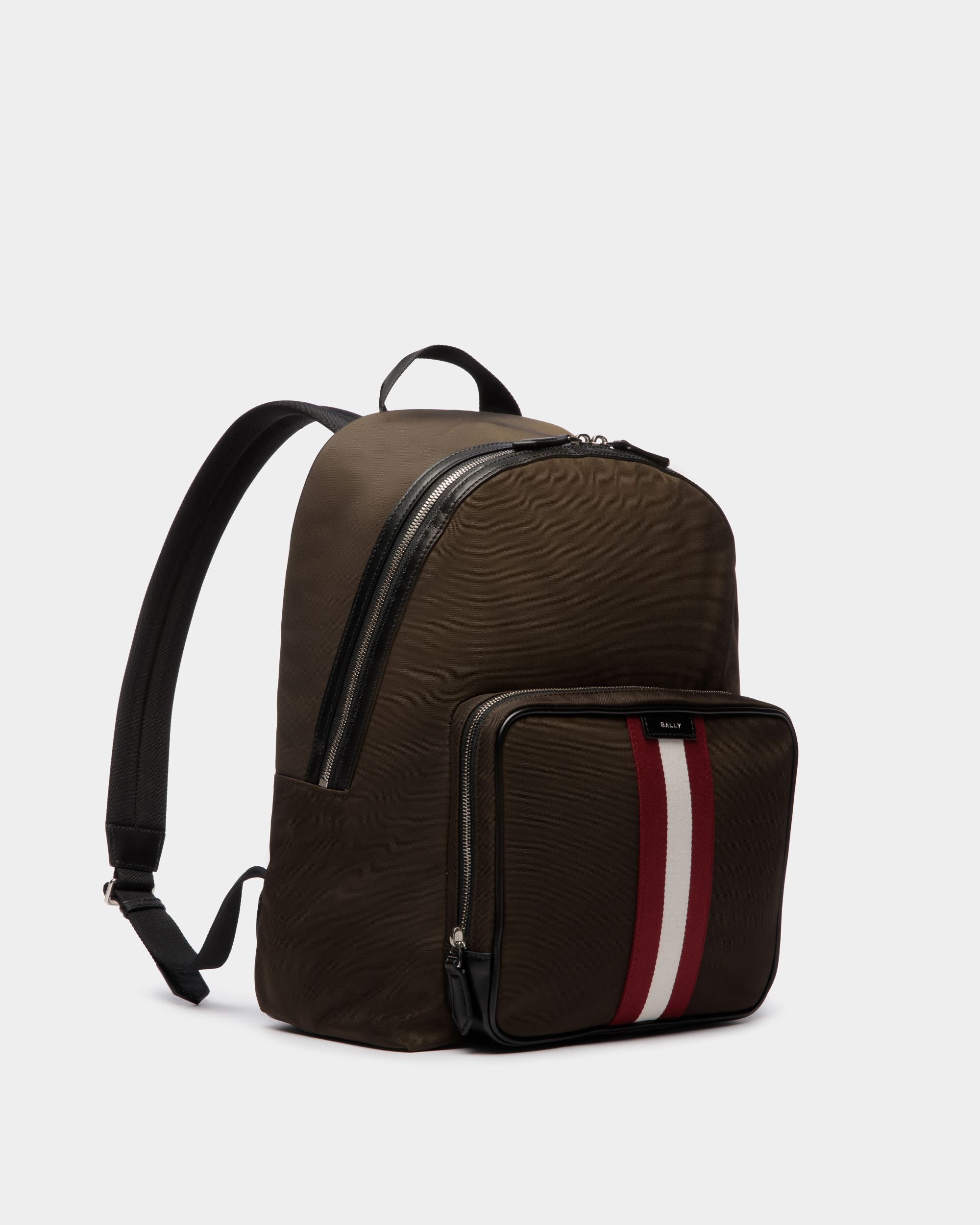 Bally Global - Sac À Dos Code En Nylon Military Green - Vert