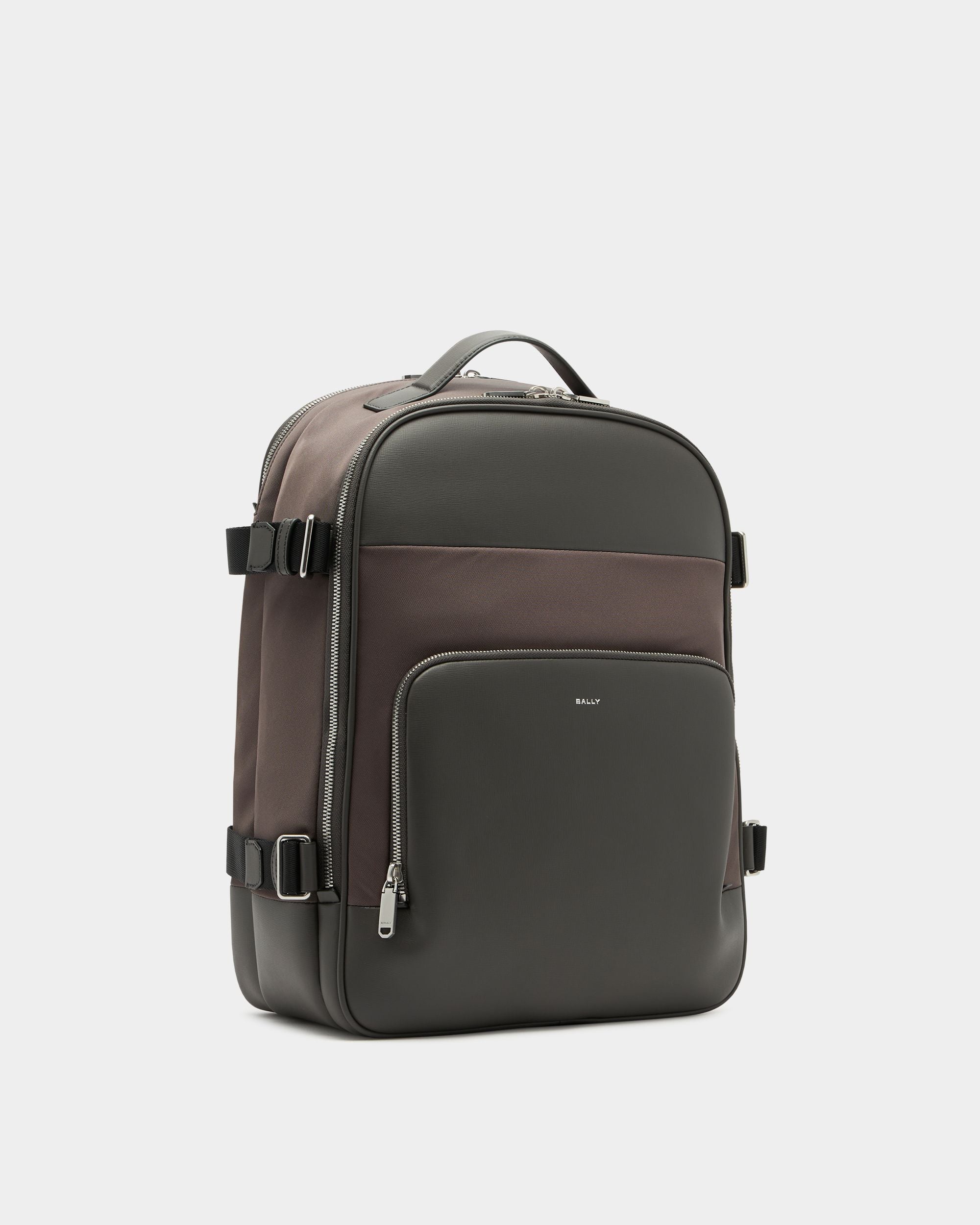 Bally Global - Zaino Vogel In Nylon E Pelle Riciclata Grigi - Grigio