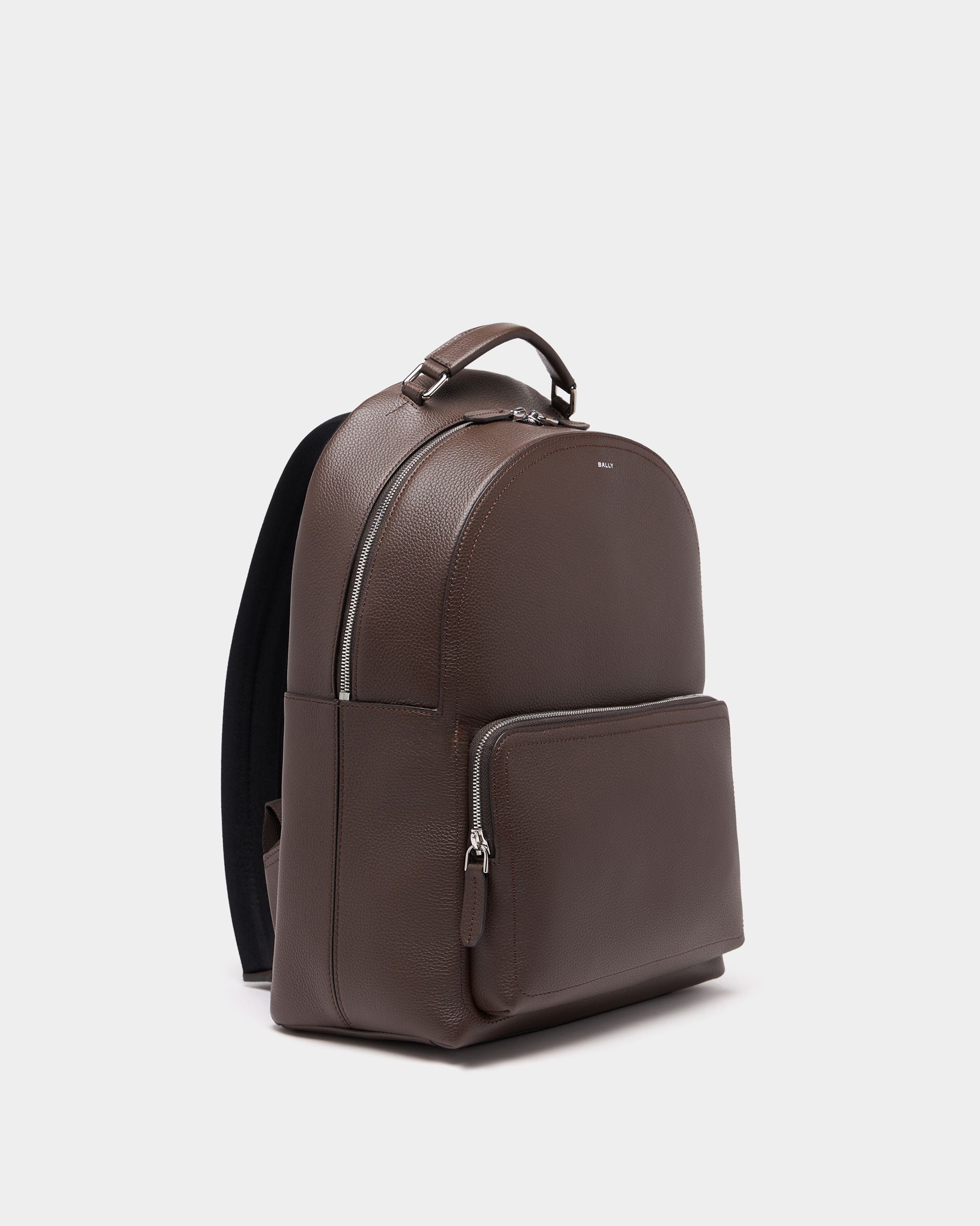 Bally Global - Capitol Rucksack aus genarbtem Leder in Ebenholzschwarz - Brown