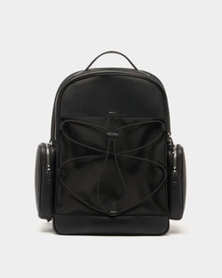 Vogel Rucksack aus Nylon und recyceltem Leder in Schwarz