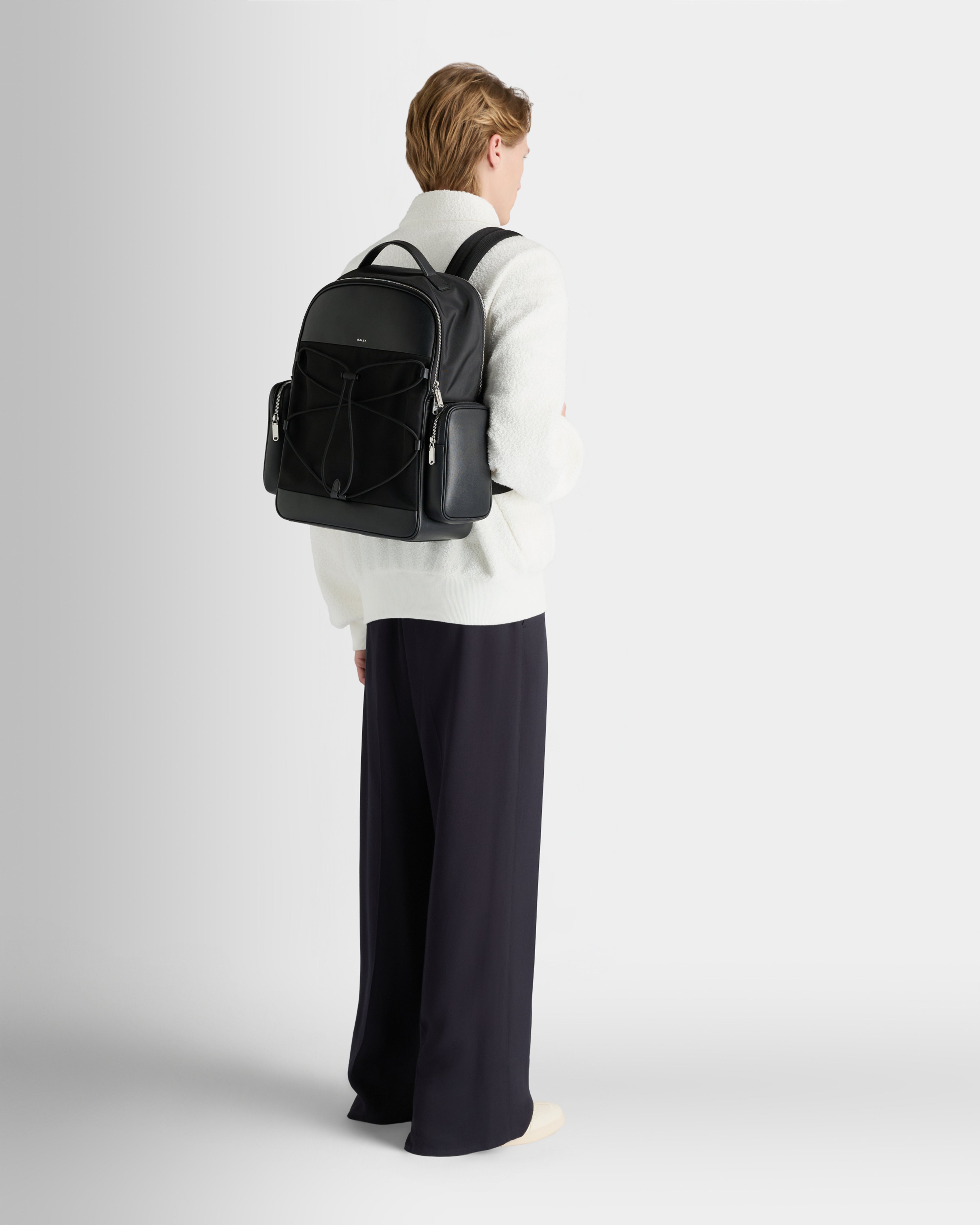 Bally Global - Vogel Rucksack aus Nylon und recyceltem Leder in Schwarz - Black