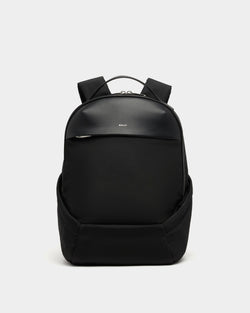 Sac à dos Vogel en nylon et cuir recyclé noirs
