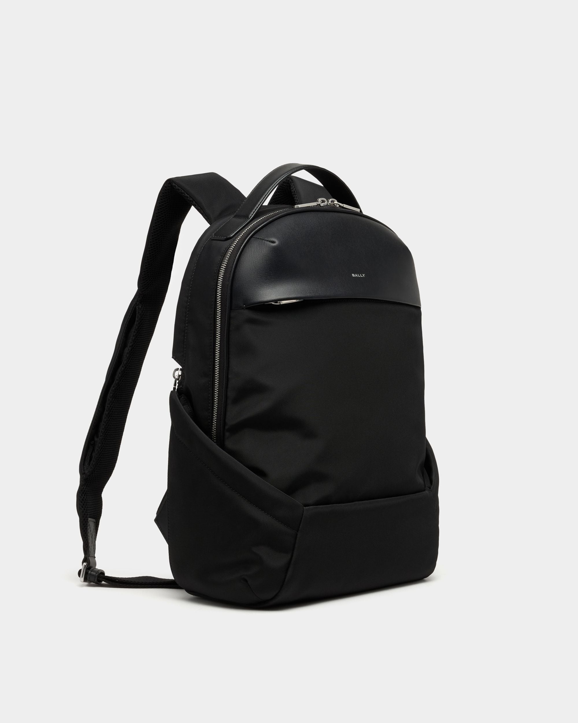 Bally Global - Sac à dos Vogel en nylon et cuir recyclé noirs - Noir