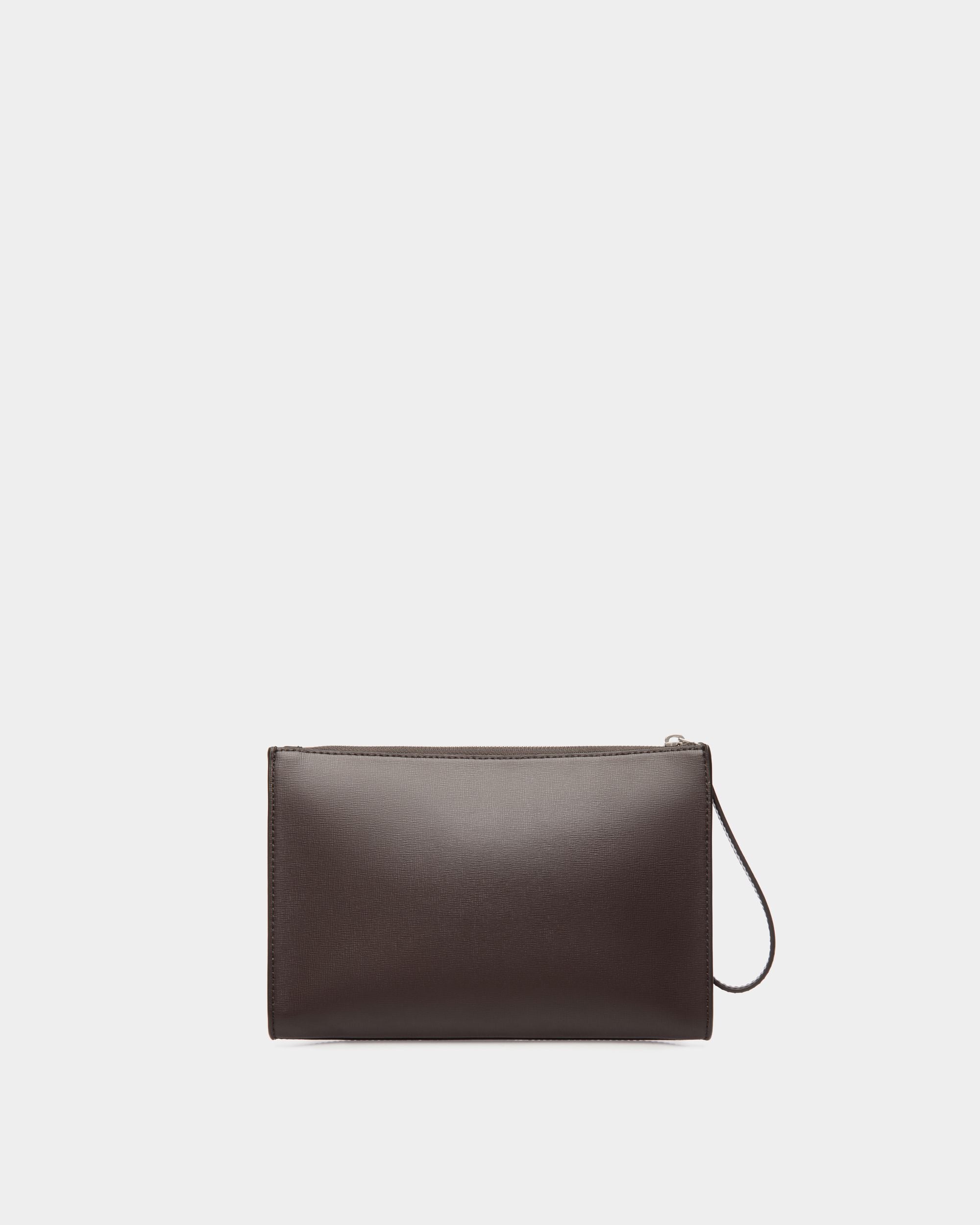 Bally Global - Pochette Mythos En Cuir Recyclé Ebano - Marron