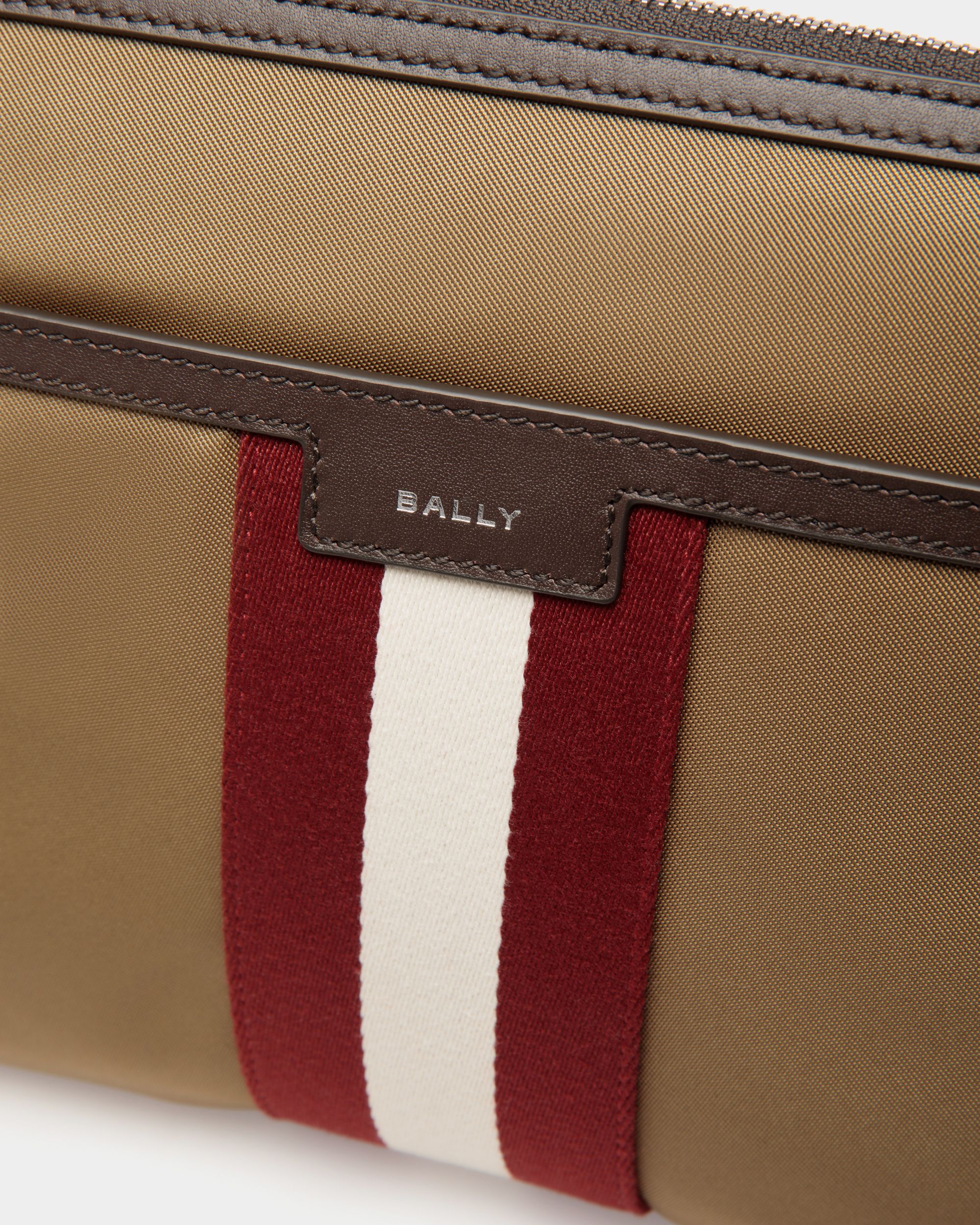 Bally Global - Pochette Code En Nylon Camel - Beige