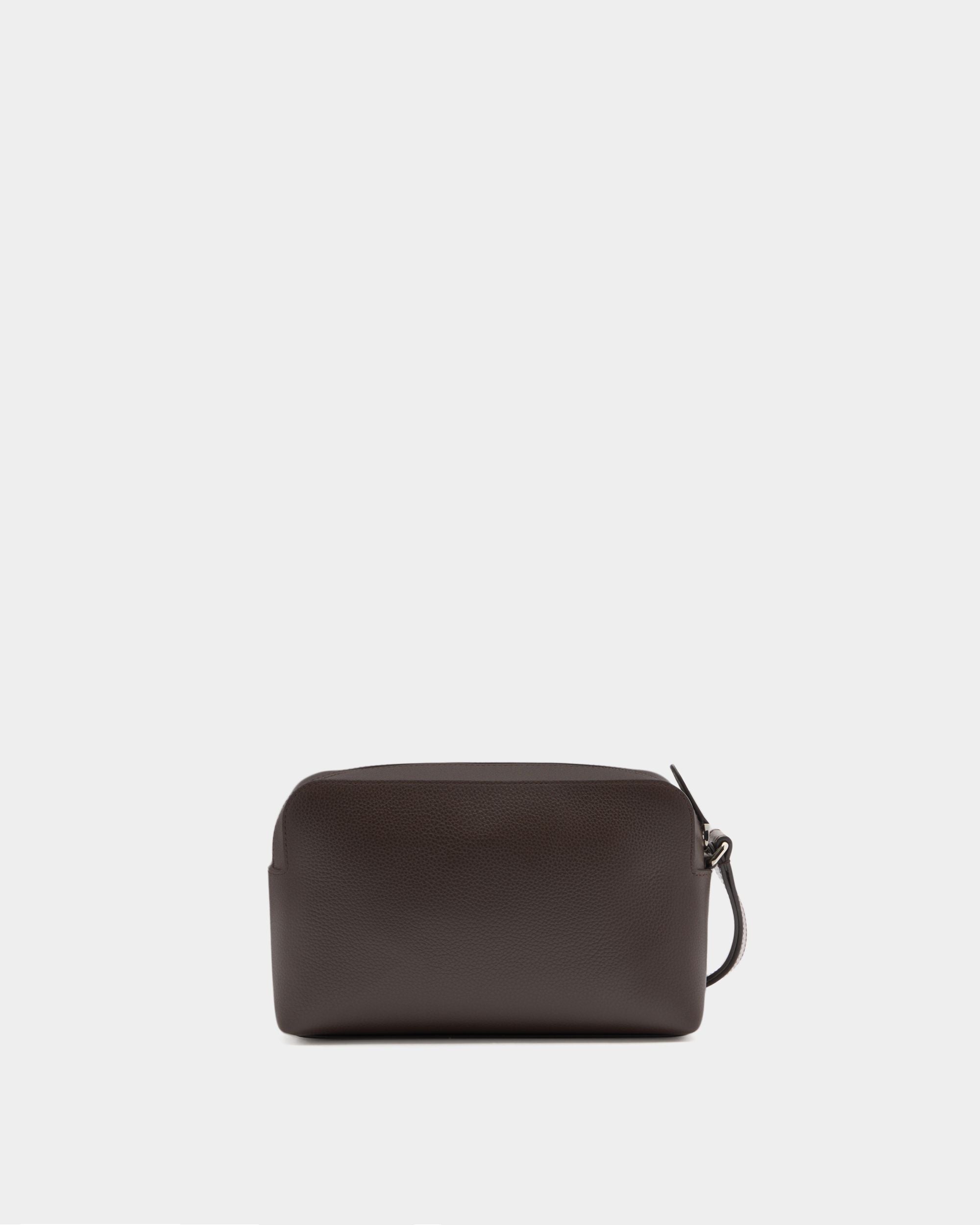 Bally Global - Capitol Pouch in Ebano Grained Leather - Brown