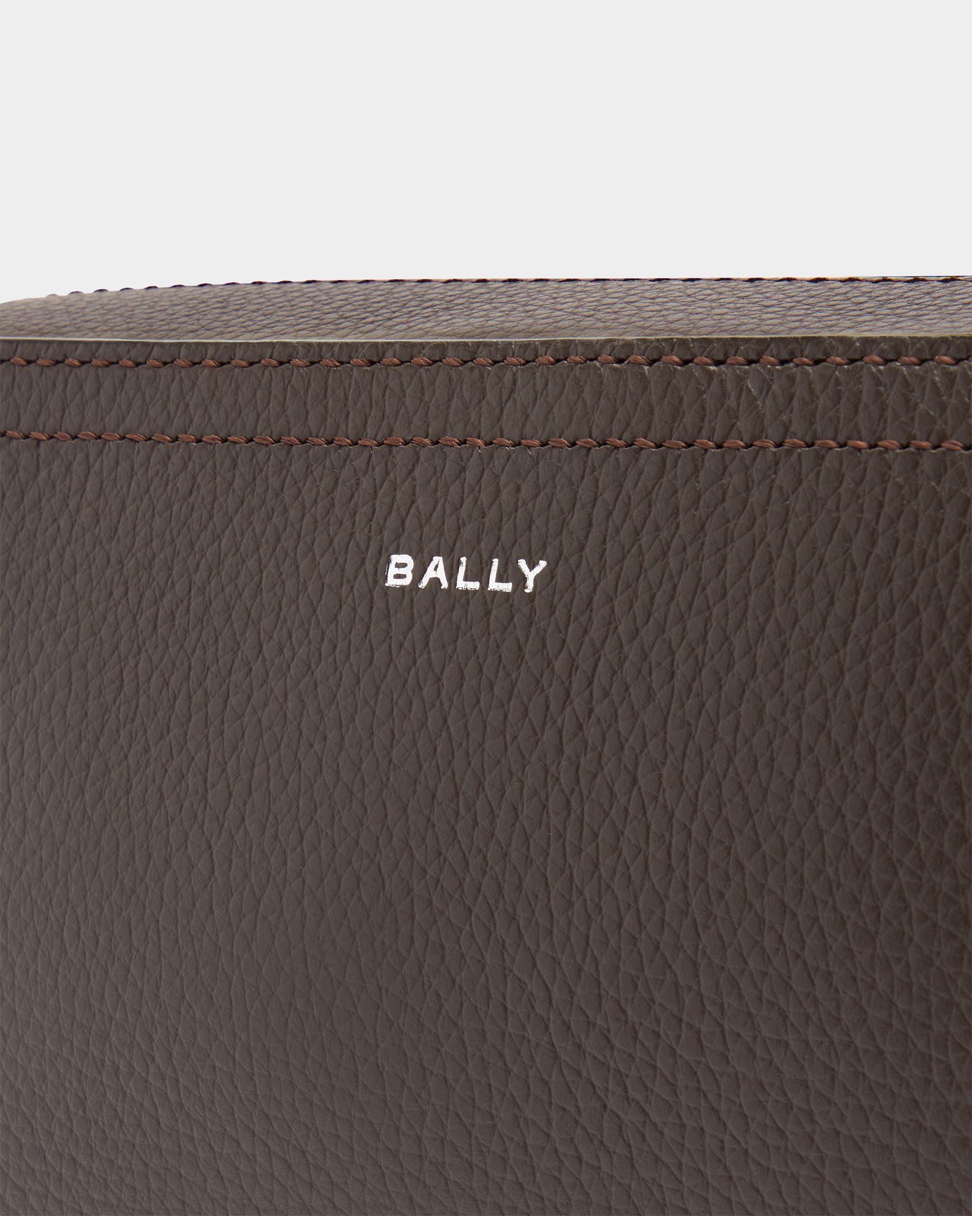 Bally Global - Capitol Pouch in Ebano Grained Leather - Brown