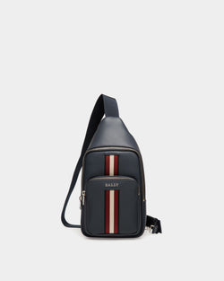 Sling Bag in Blue Leather