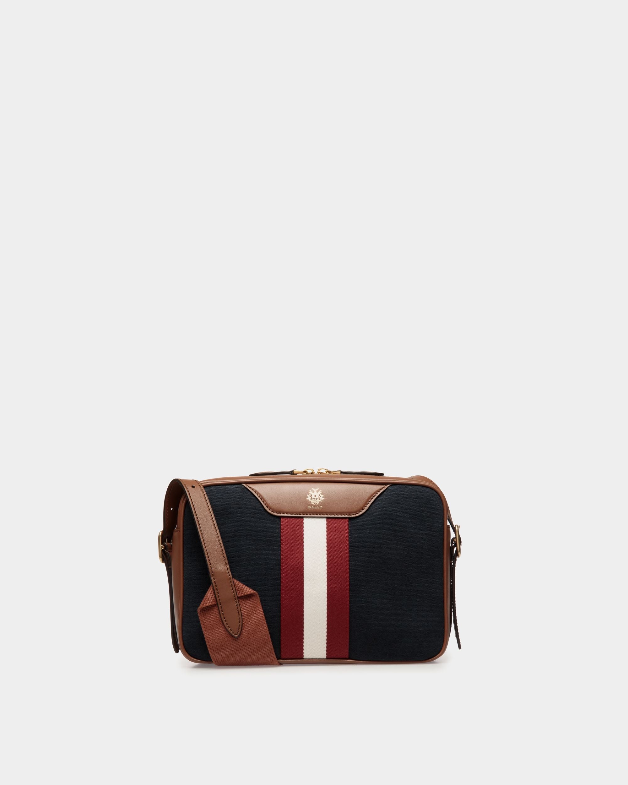 Bally Global - Bandolera Beckett De Lona De Algodón Navy Blue - Azul