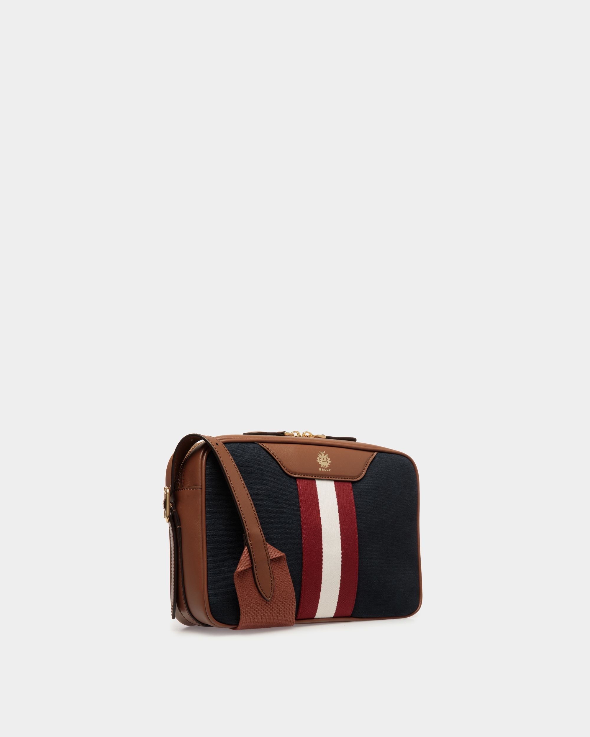 Bally Global - Bandolera Beckett De Lona De Algodón Navy Blue - Azul