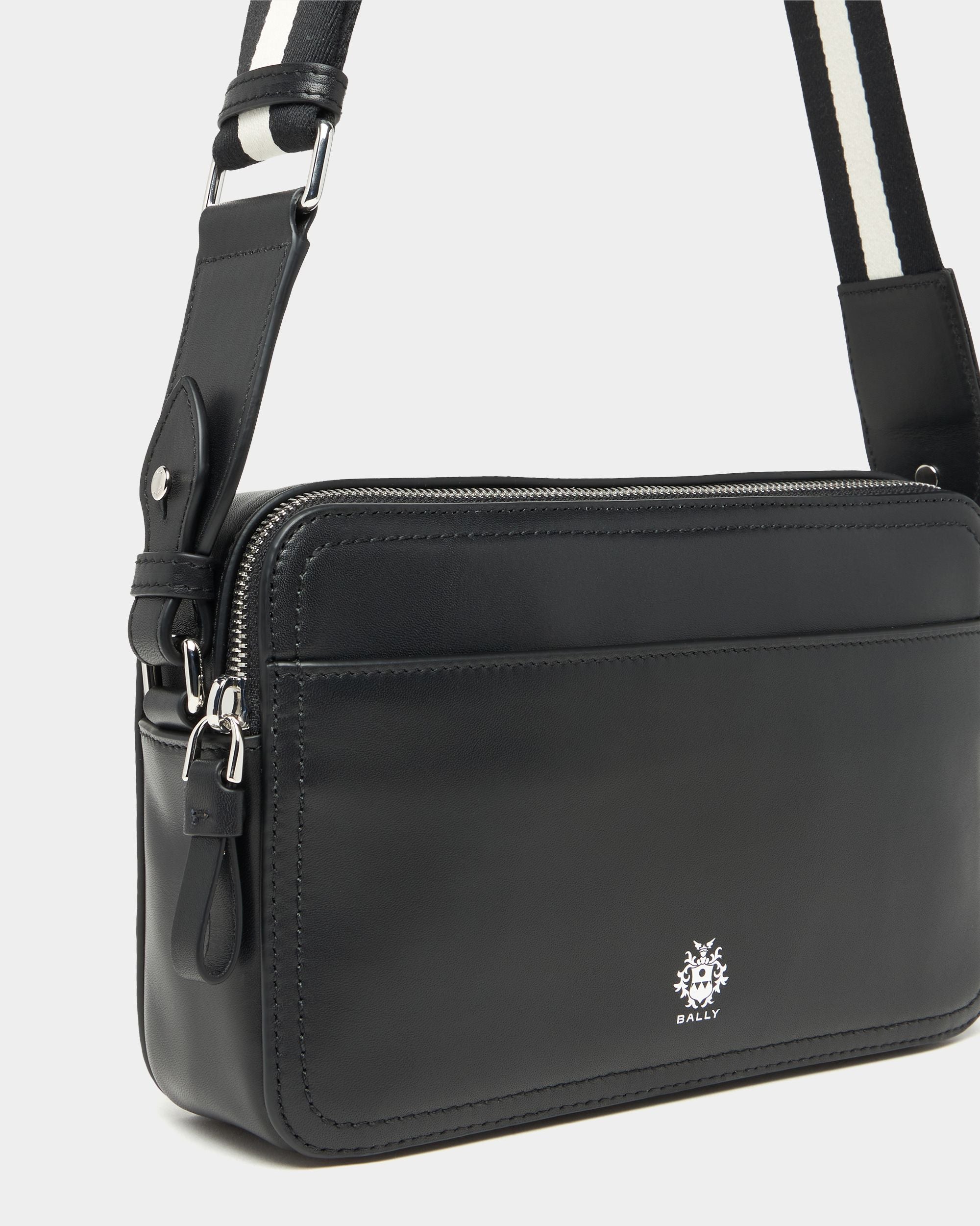 Bally Global - Ray Crossbody Bag in Black Leather - Black