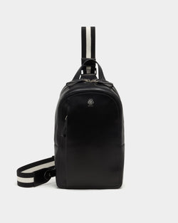 Ray Sling Bag in Black Leather