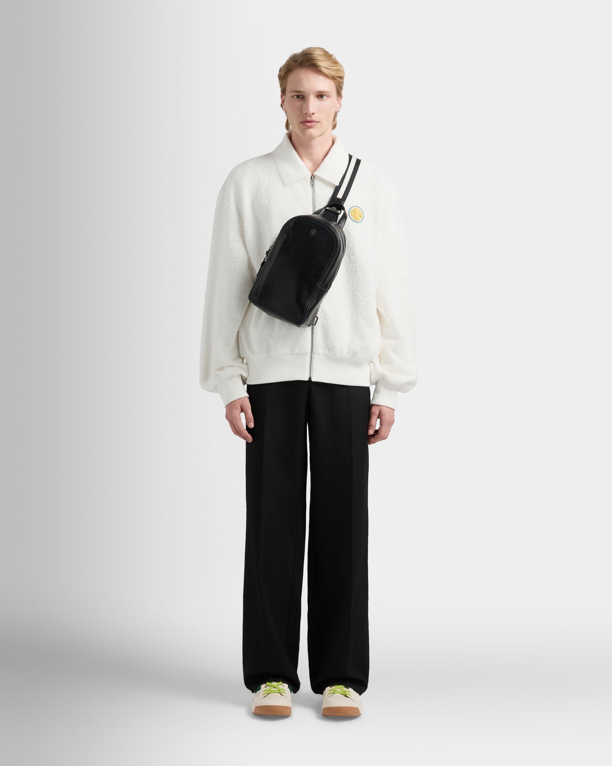 Bally Global - Ray Sling Bag in Black Leather - Black