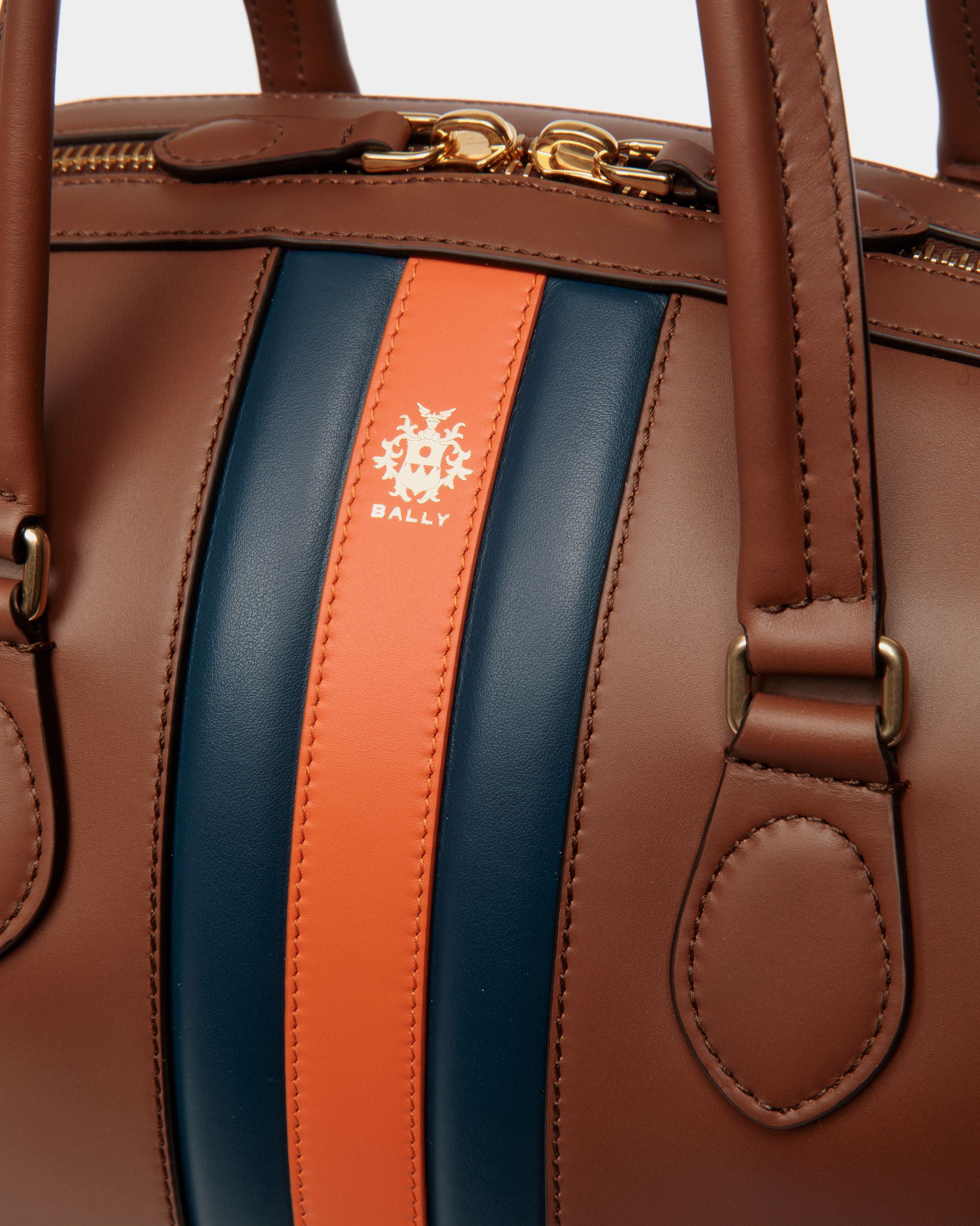 Bally Global - Bolso De Fin De Semana Beckett De Piel Marrón - Multicolor