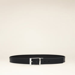Men's Black Braided Stylish Leather Belt