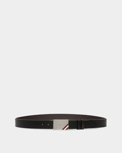 Ceinture Réversible Et Ajustable En Cuir Grainé Noir