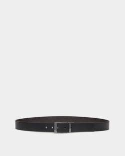 Shiffie 35mm Reversible And Adjustable Belt in Black And Ebano Leather