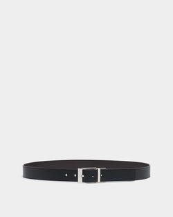 Shiffie 35mm Reversible And Adjustable Belt in Black And Ebano Leather
