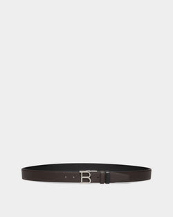 Reversible And Adjustable Belt In Brown Leather