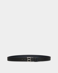 Reversible And Adjustable Belt in Black Leather