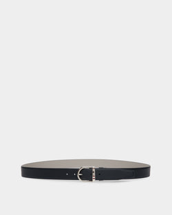 Cinturón Reversible Y Ajustable De Piel Azul