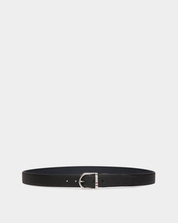 Cinturón Reversible Y Ajustable De Piel Negra